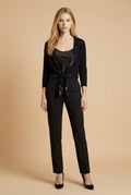 Black Top with Sequin Embellishment