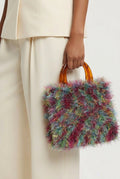Multi Color Shaggy Knitted Handbag