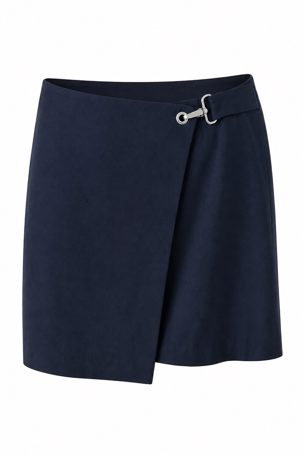 Black A-Line Skirt with Clasp Detail