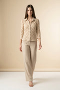 Long Sleeve Lace Shirt with Laced in Sleeves