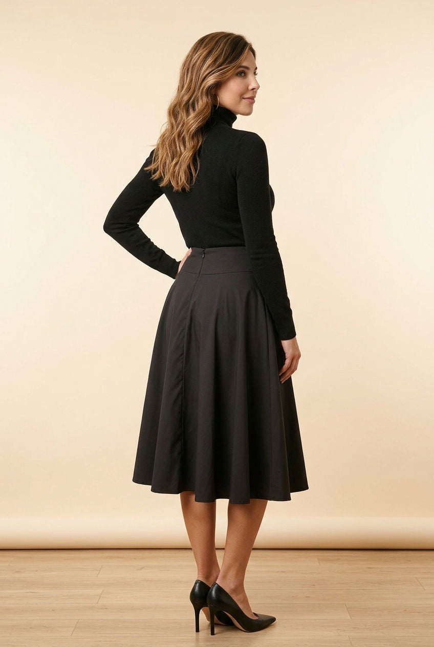 Black Circular Skirt