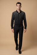 Black Shirt with Rhinestones