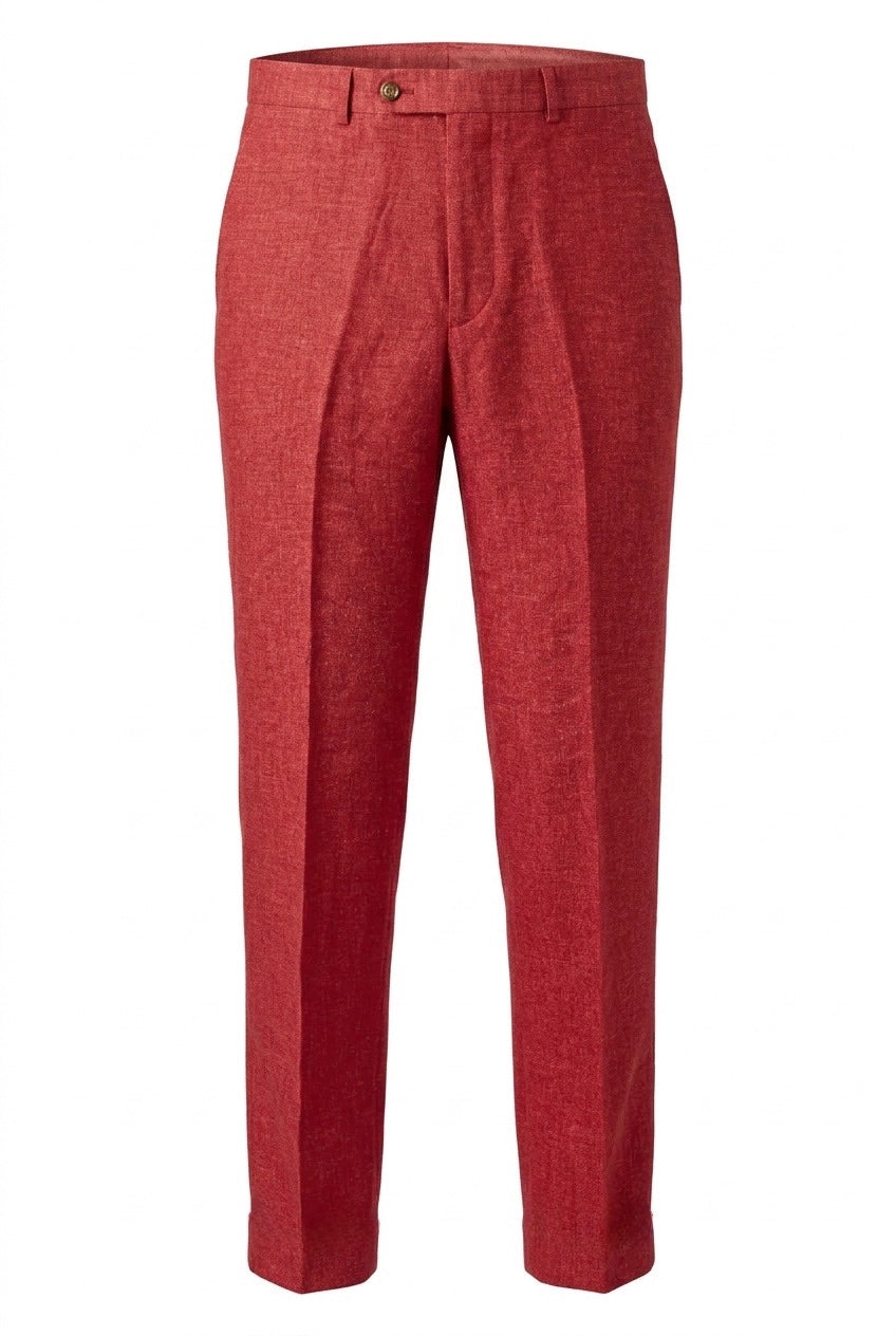 Red Linen Trousers