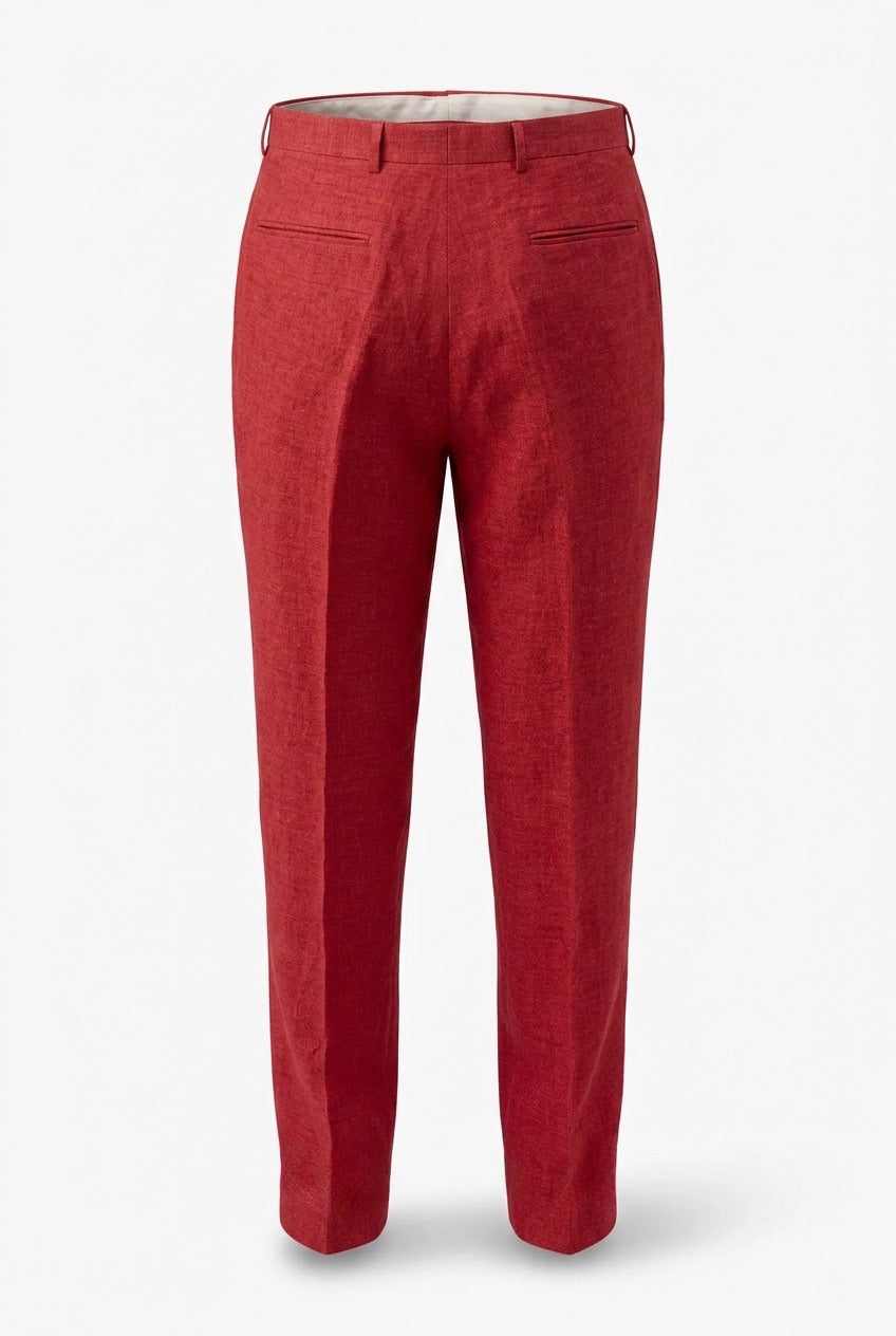 Red Linen Trousers