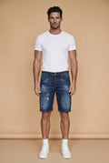 Distressed Blue Diesel Denim Shorts