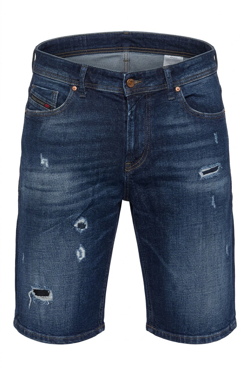 Distressed Blue Diesel Denim Shorts