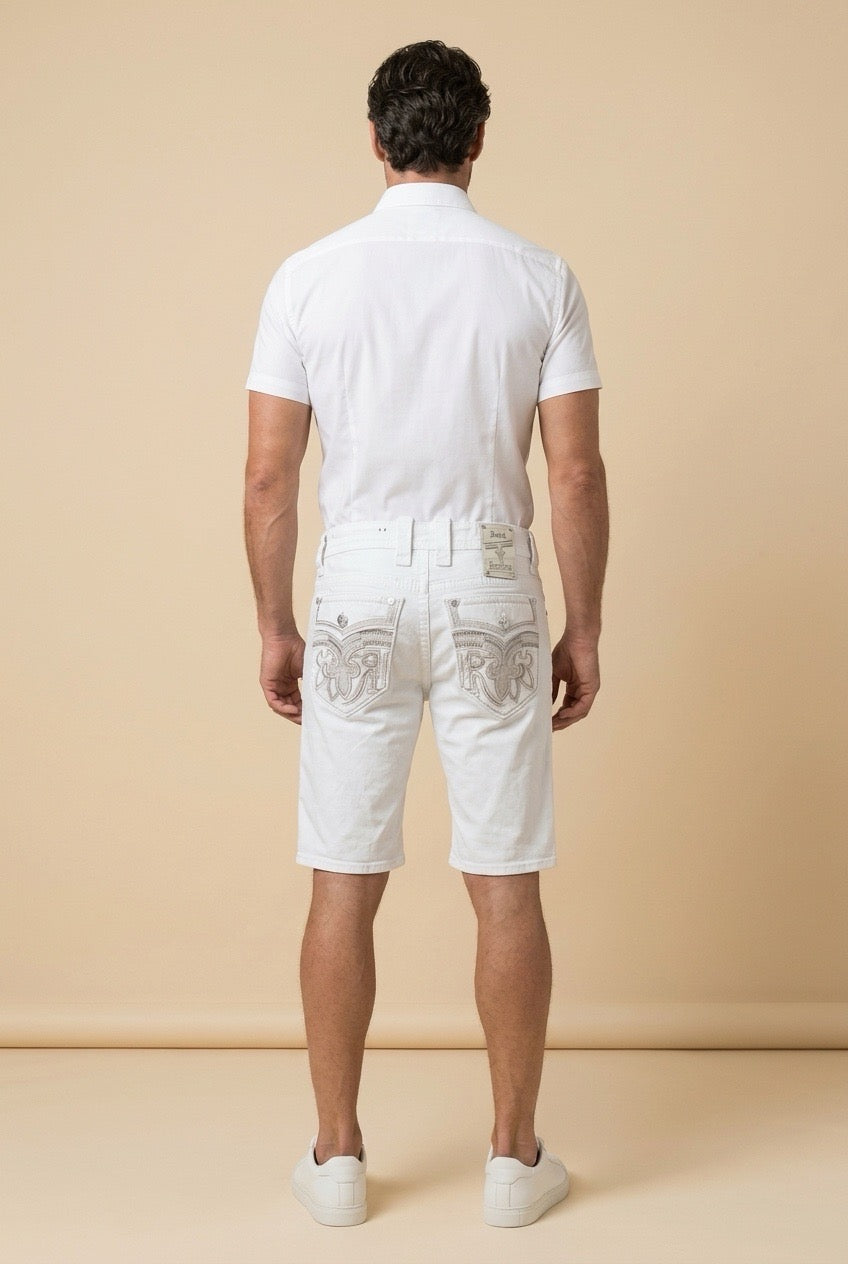 Rock Revival Jacoba White Shorts