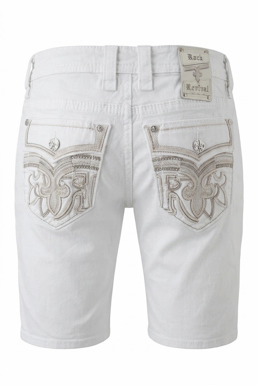 Rock Revival Jacoba White Shorts