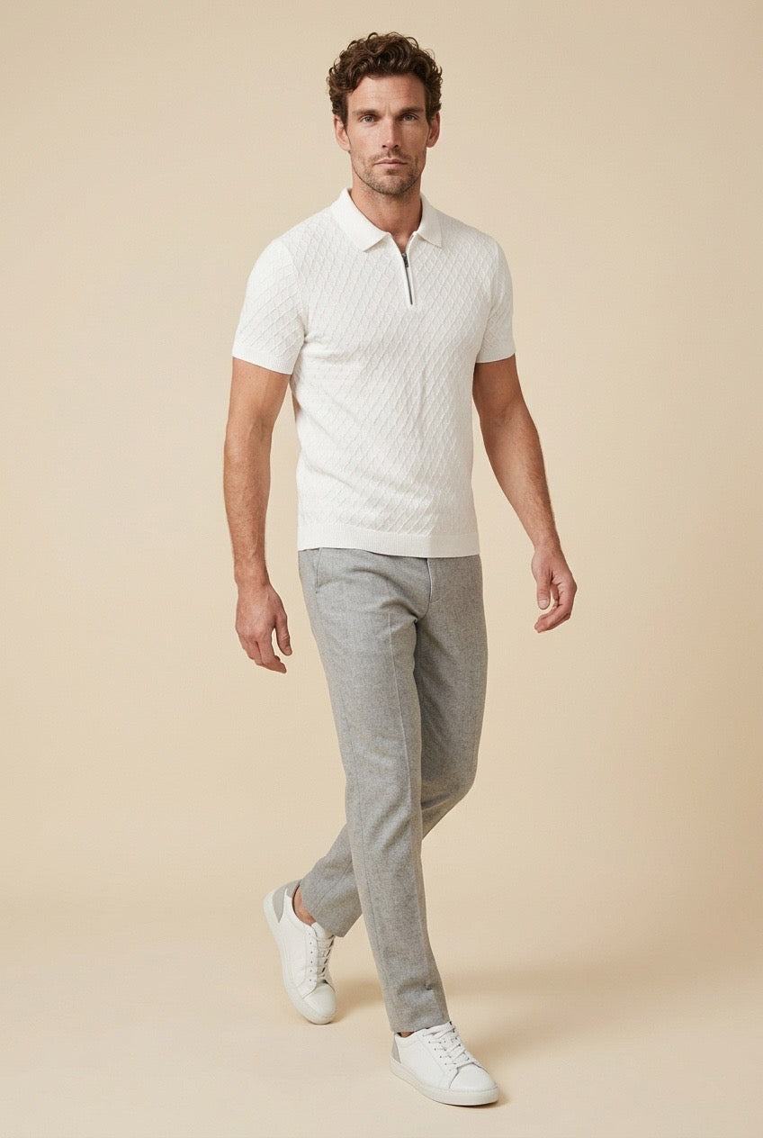 Express Zippered Fine Knit Polo