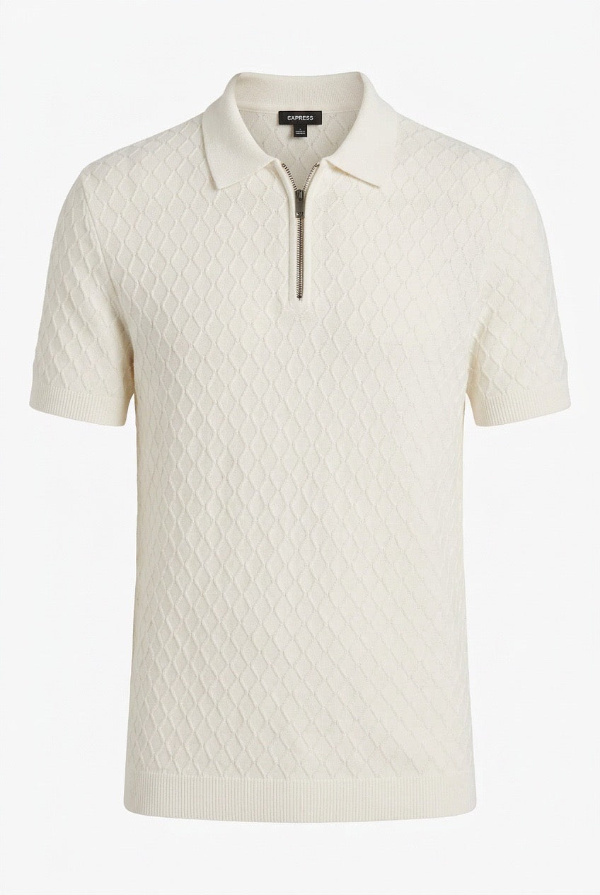 Express Zippered Fine Knit Polo