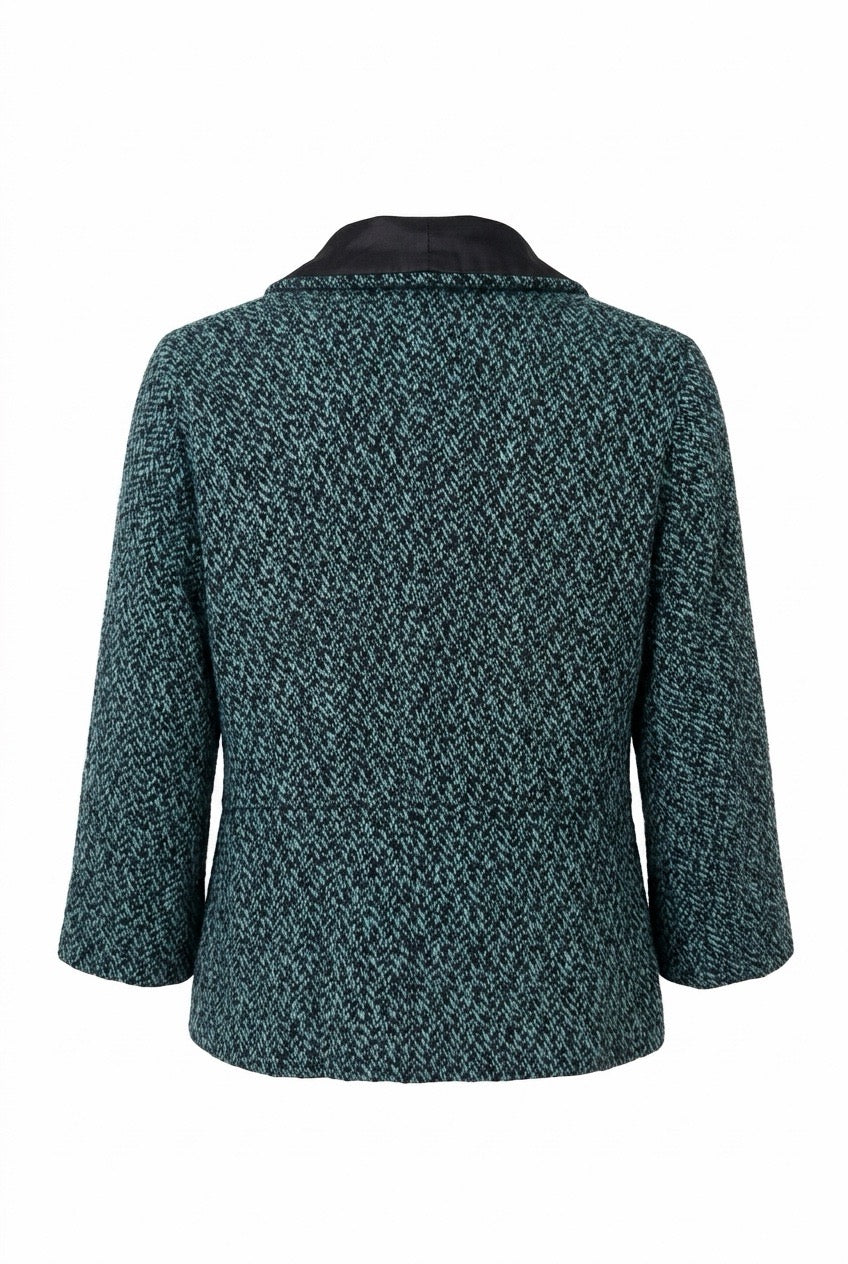 Aqua & Black Short Jacket