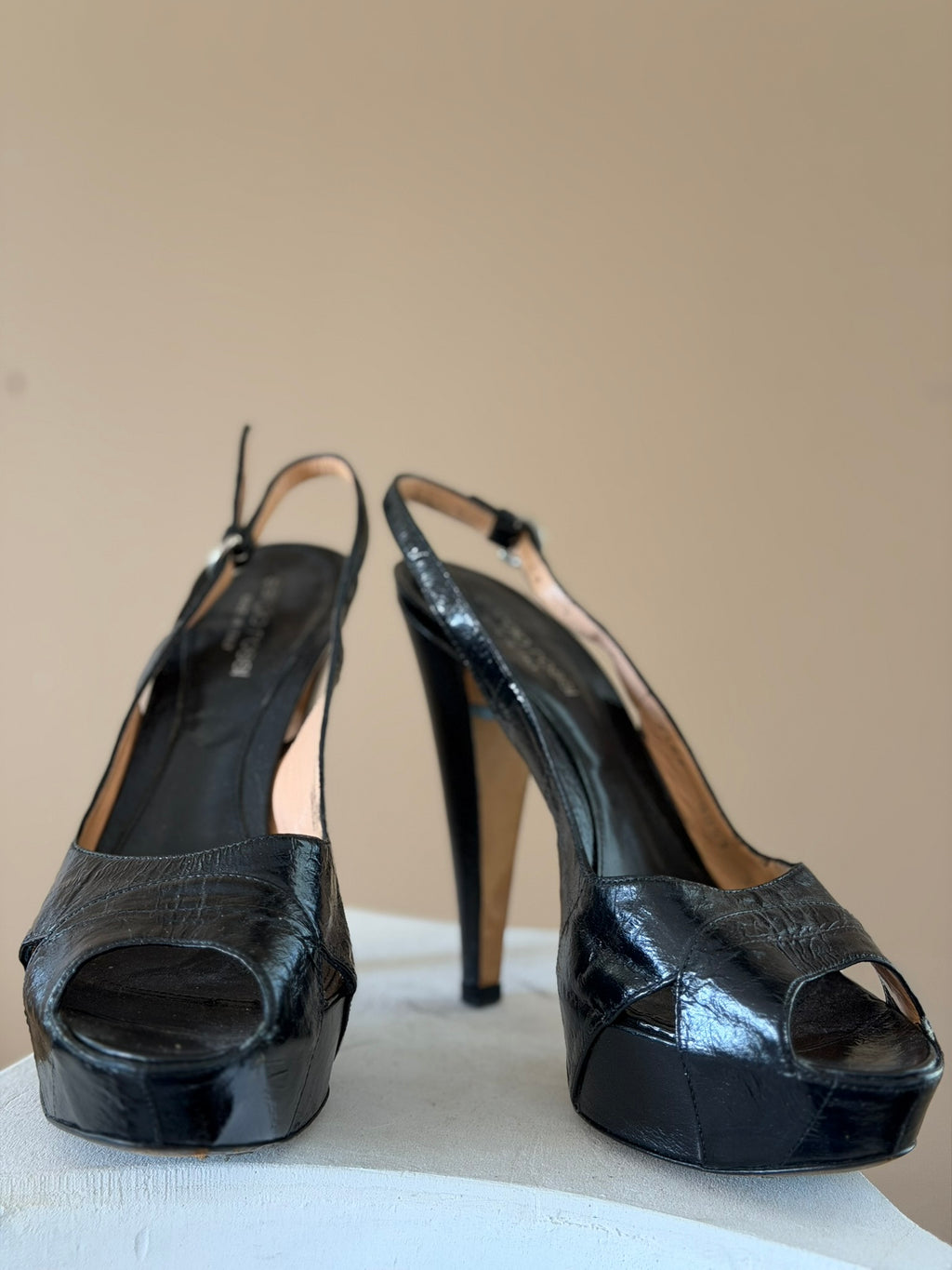 Sergio Rossi Sling Back Platform High Heels