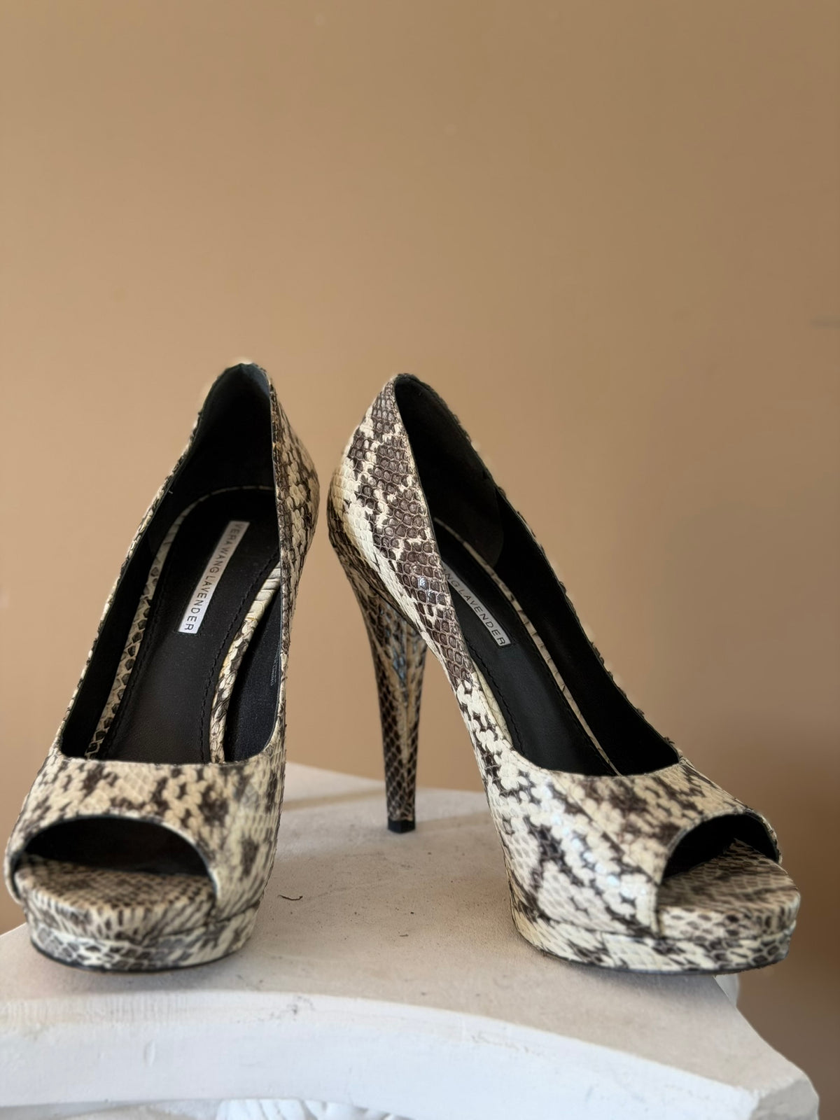 Vera Wang Snake Skin Platforms