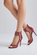 Red Gladiator High Heel Sandals