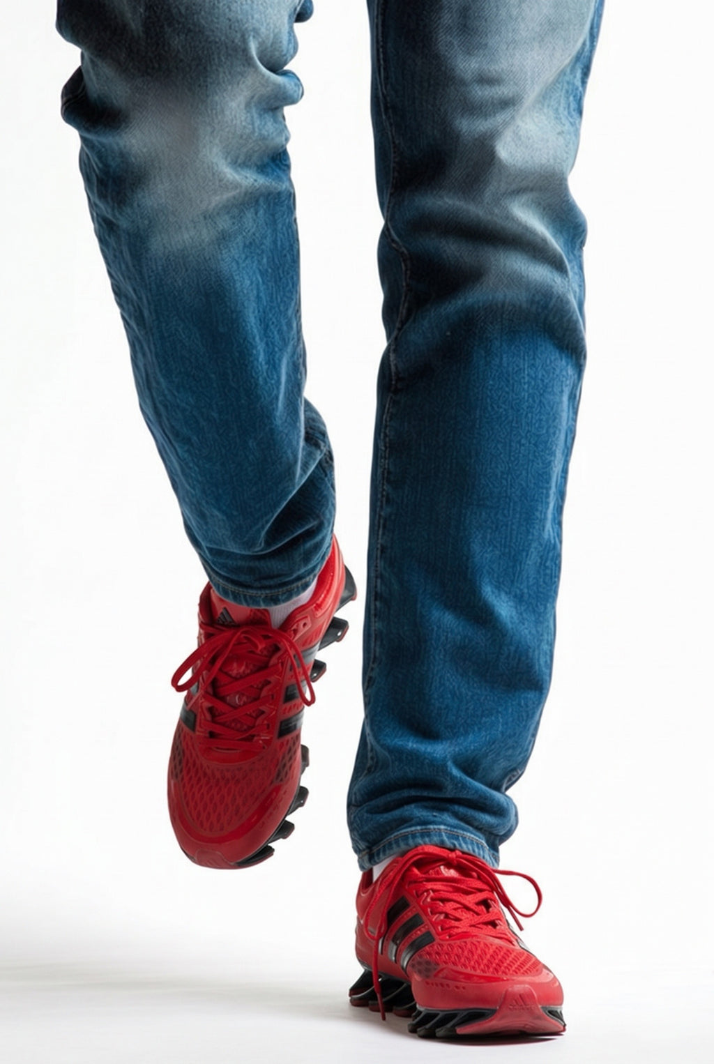 Red Adidas Spring Blade Sneakers