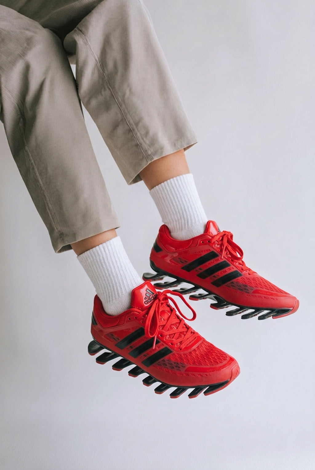 Red Adidas Spring Blade Sneakers