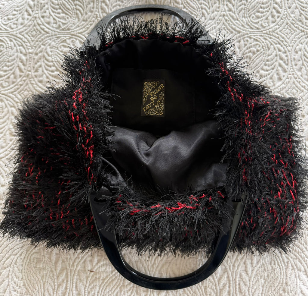 Knitted Bag with Acrylic Handle