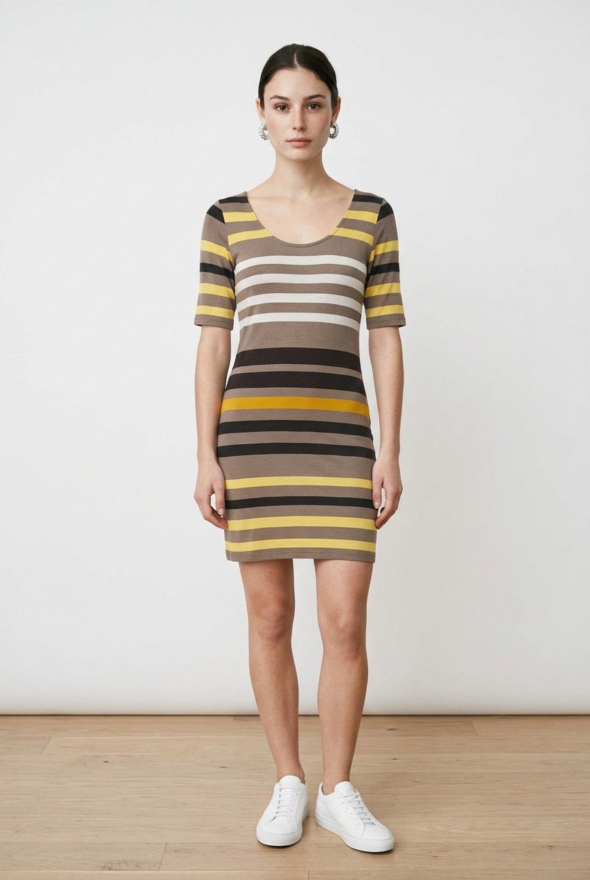 Mini T-Shirt Dress with Back Zipper
