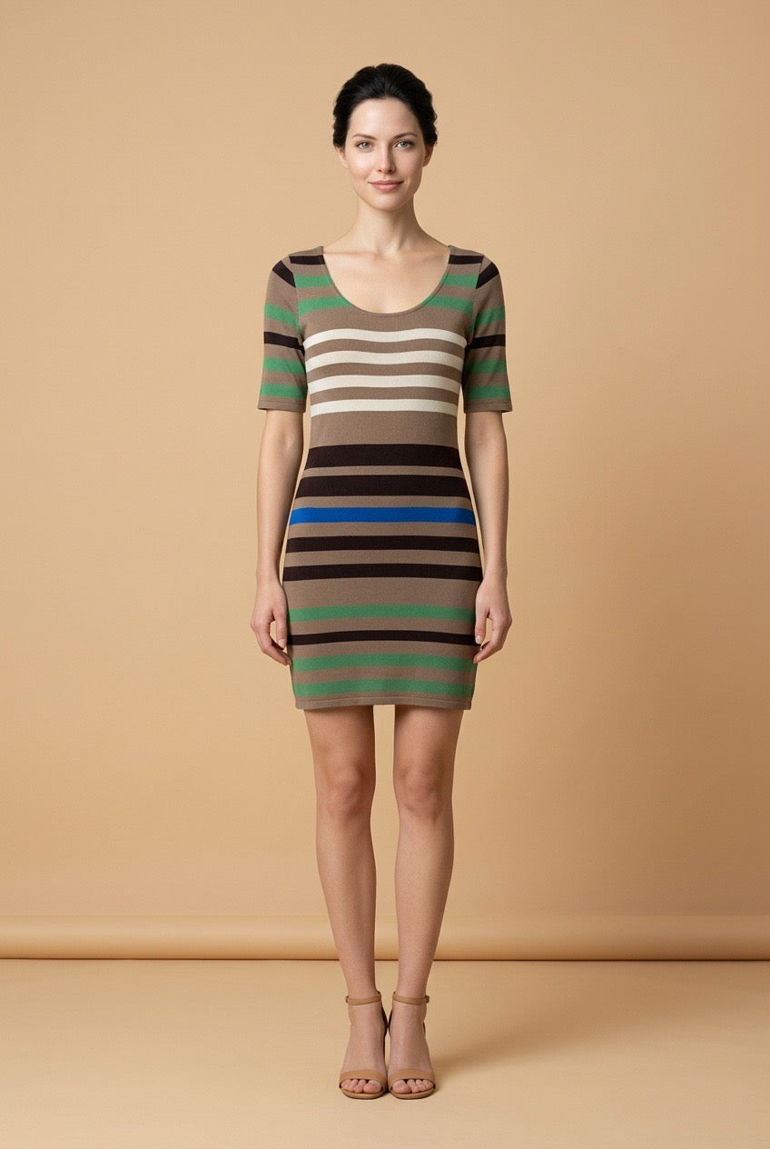 Mini T-Shirt Dress with Back Zipper