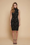 Black Star Print Dress – Knee Length