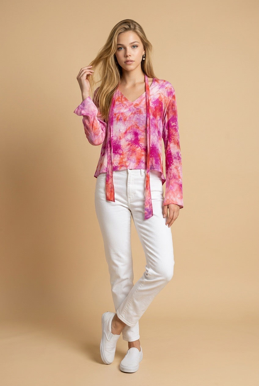 Tie-dye Silk Top