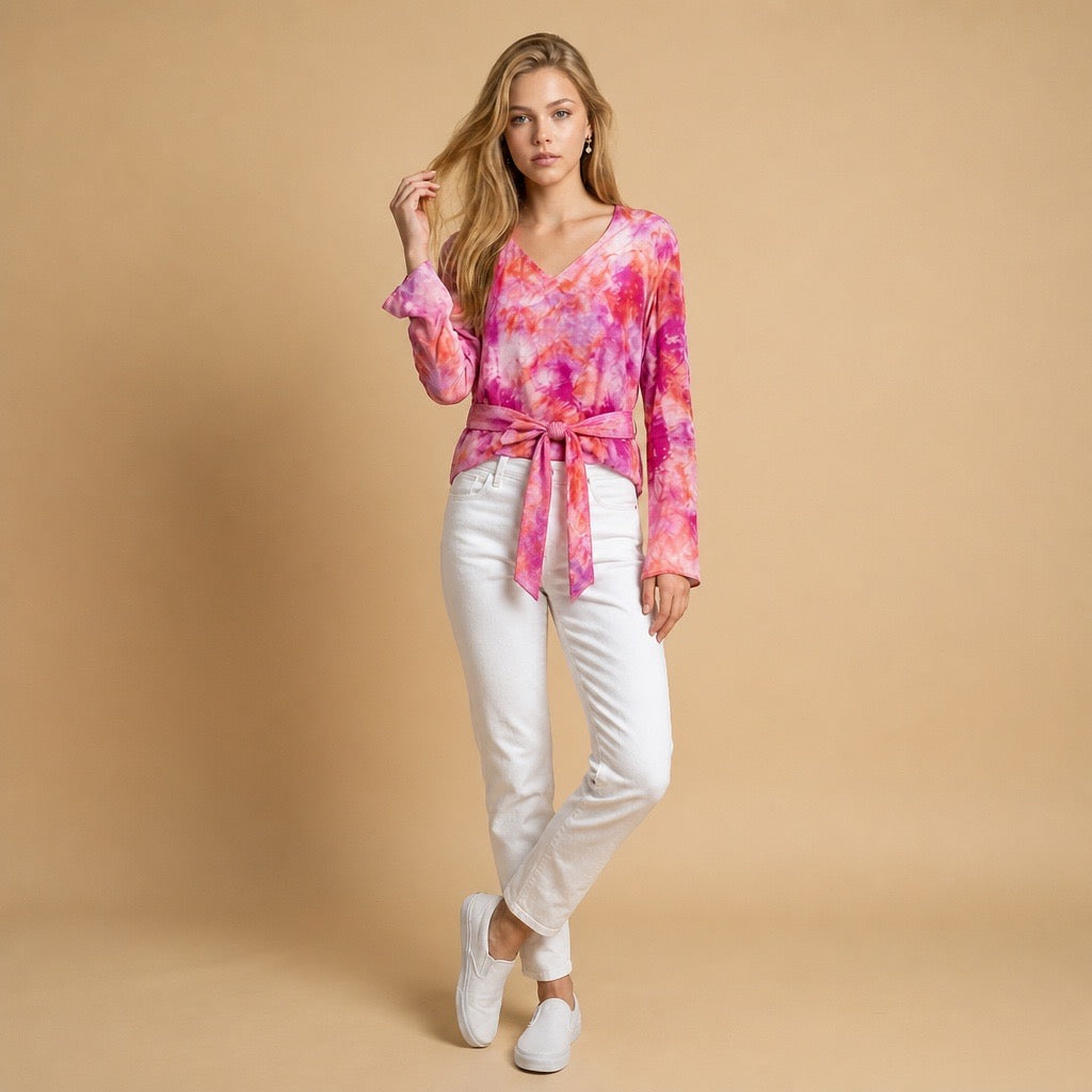 Tie-dye Silk Top