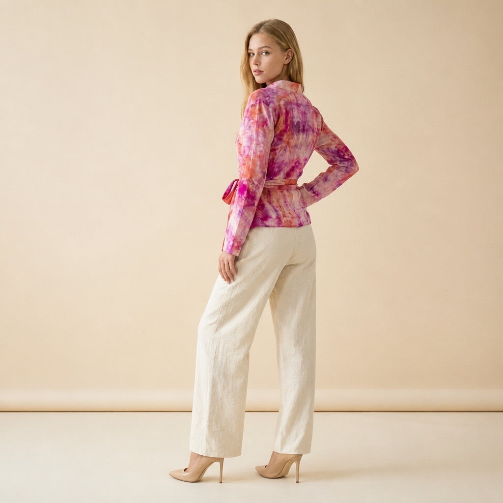 Tie-dye Silk Top