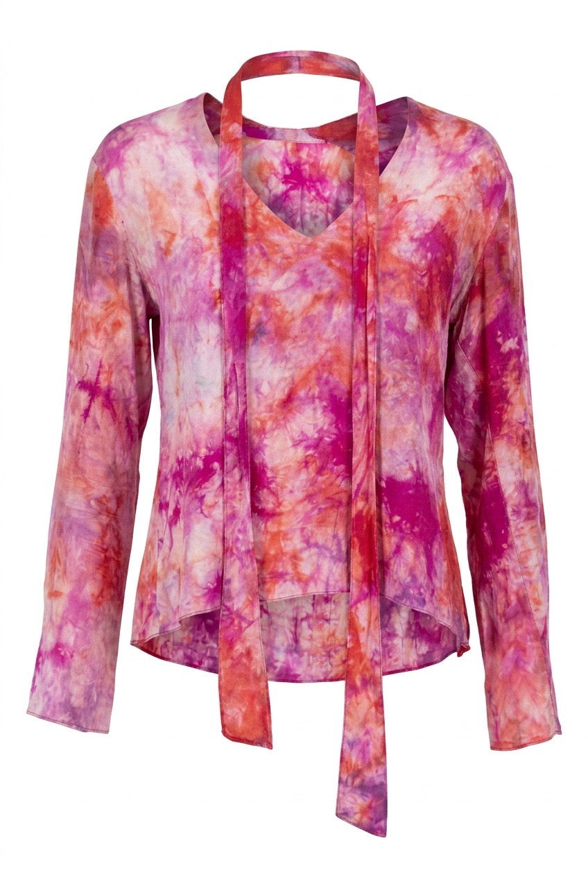 Tie-dye Silk Top
