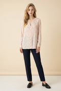 Long Cuffed Sleeve Blouse