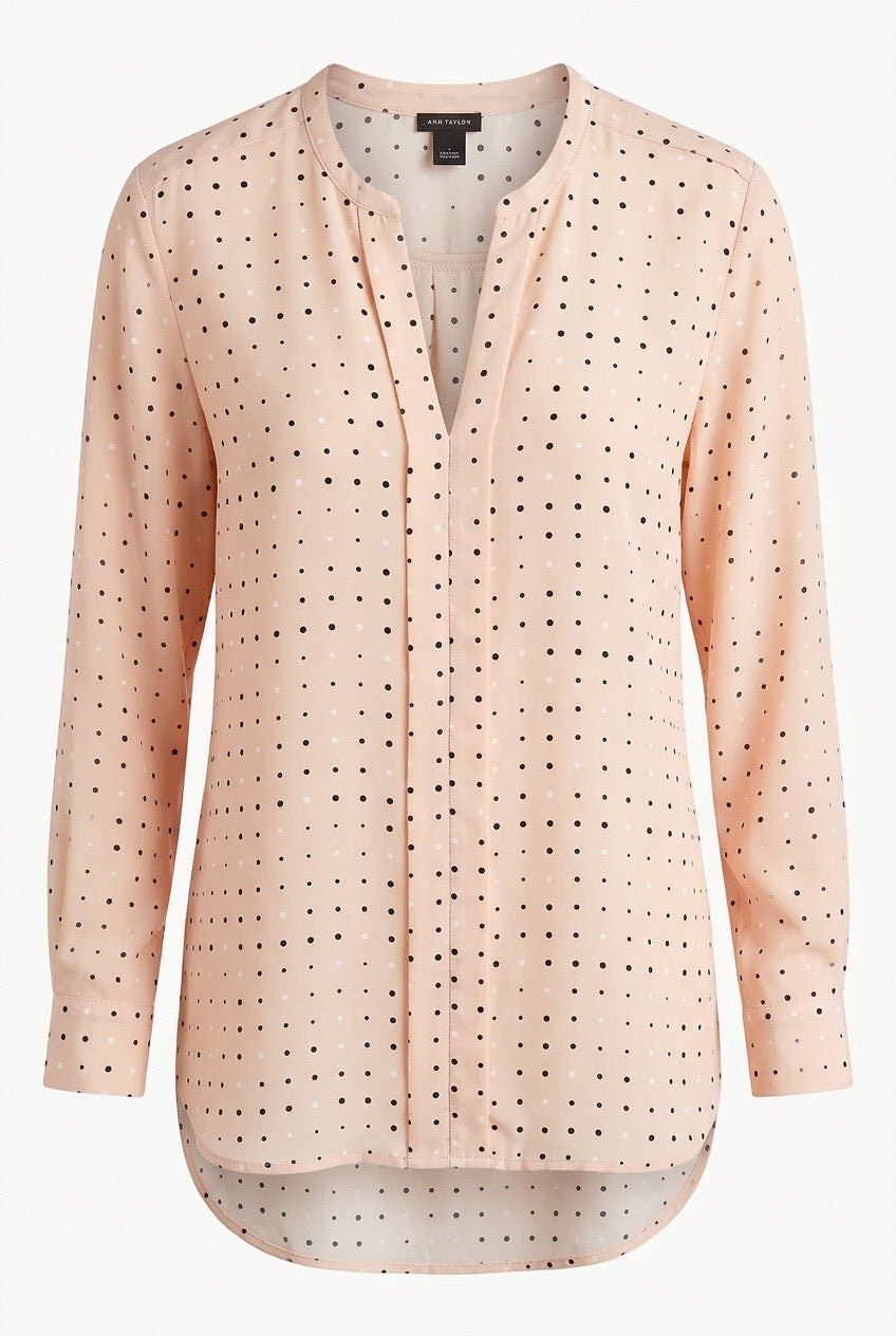 Long Cuffed Sleeve Blouse