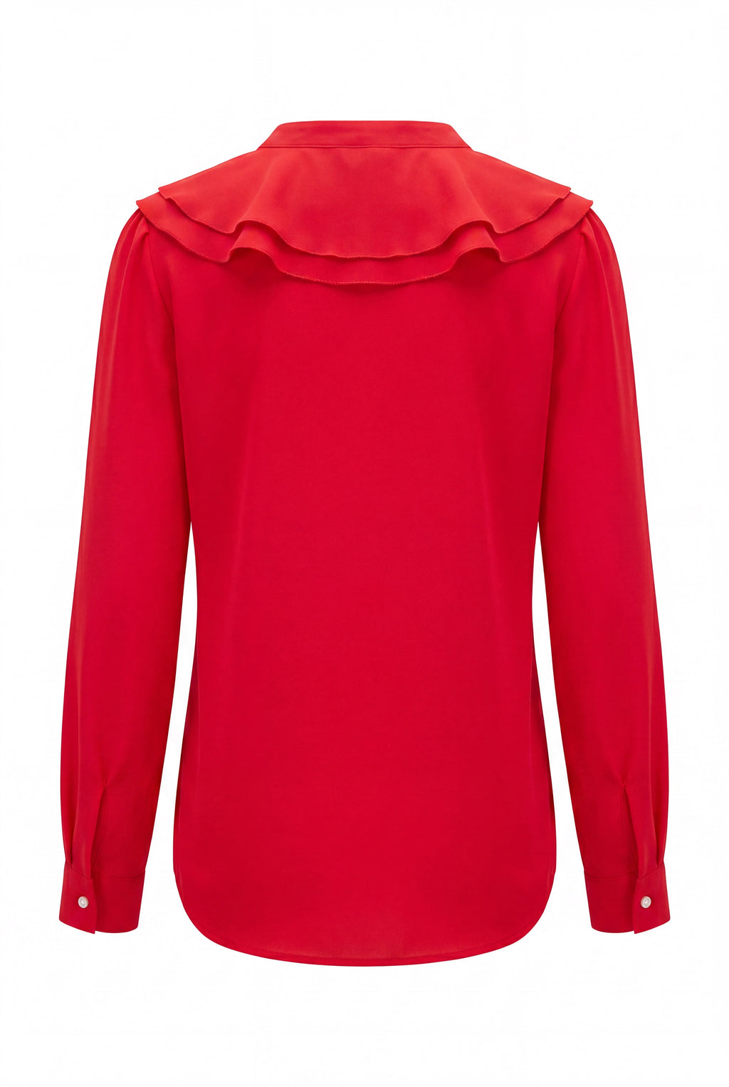 Red Cascade Collar Shirt