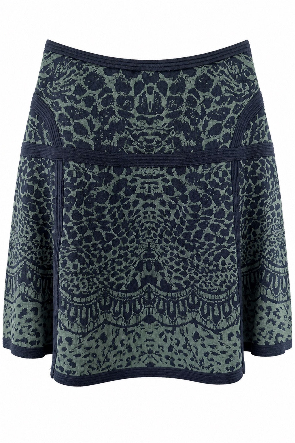 Khaki and Black Diane von Furstenberg Skirt